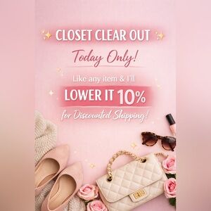 ✨ Closet Sale Today – 10% Price Drop + Discounted Shipping ✨